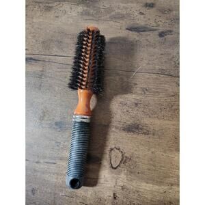 Conair Performers Round Barrel 100% Boar Bristle Wood Styling Brush 9" Vintage